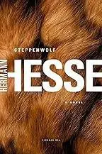Book cover of Hermann Hesse's novel 'Steppenwolf' with fur background.