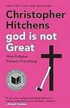 Book cover of 'God Is Not Great' by Christopher Hitchens with a cross and hammer.