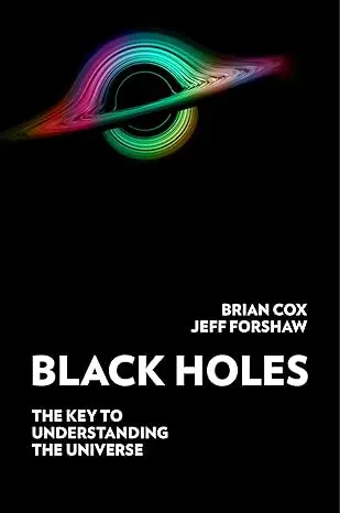 Black Holes book cover with colorful illustration.
